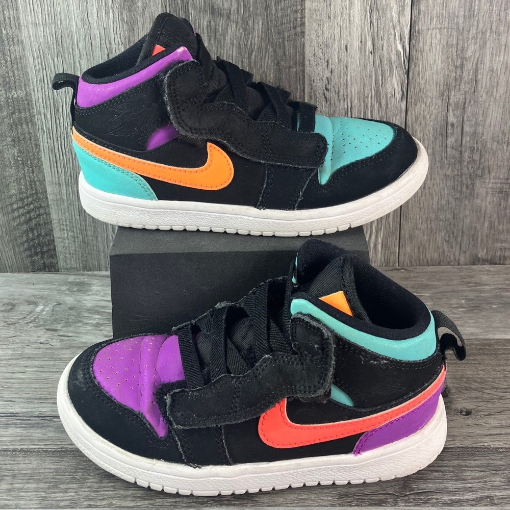 Jordan 1 Mid Sky Jordan 1 Fearless Kids Shoes Multicolor AR6351-083 Size 11C